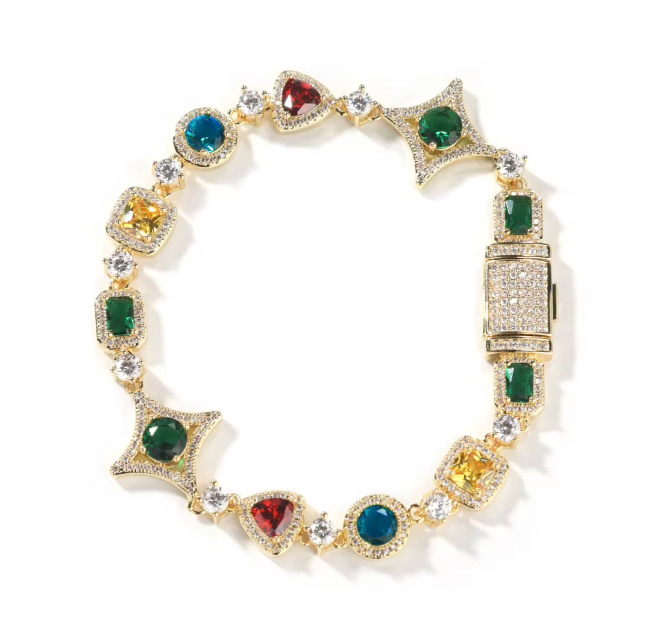 TURQUOISE BRACELET- 9.5 mm Mixed stone bracelet