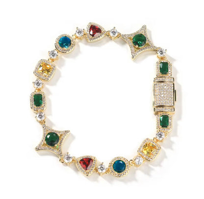 TURQUOISE BRACELET- 9.5 mm Mixed stone bracelet