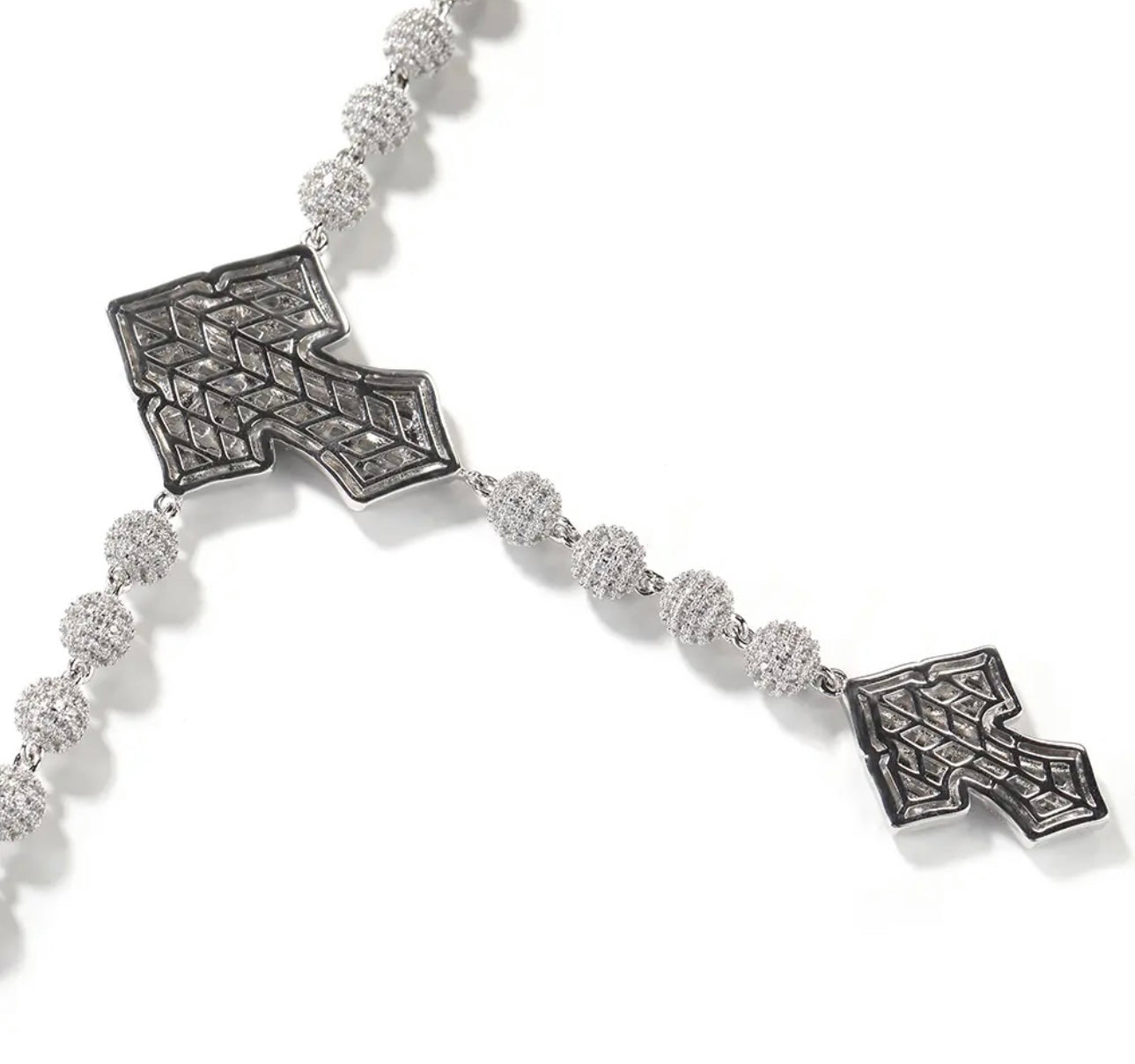 BALL DROP- 9 mm Ball beaded cross chain