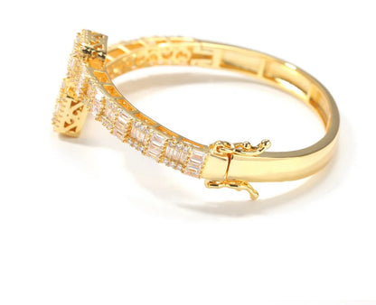 SQUARE BIZ- 6.4 cm Square bangle bracelet