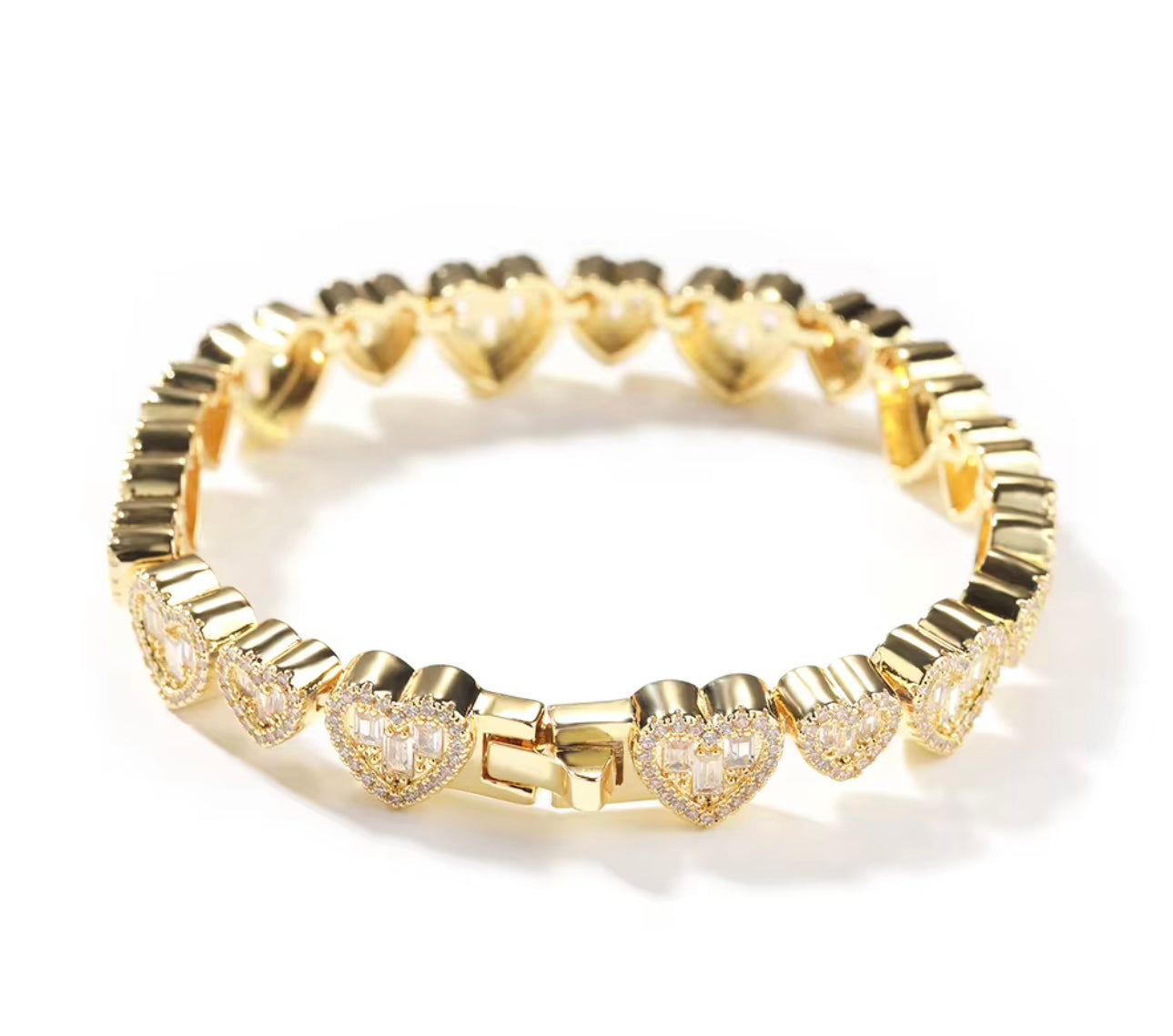 HEART ON ICE 2.0 BRACELET - 10 mm Baguette heart bracelet