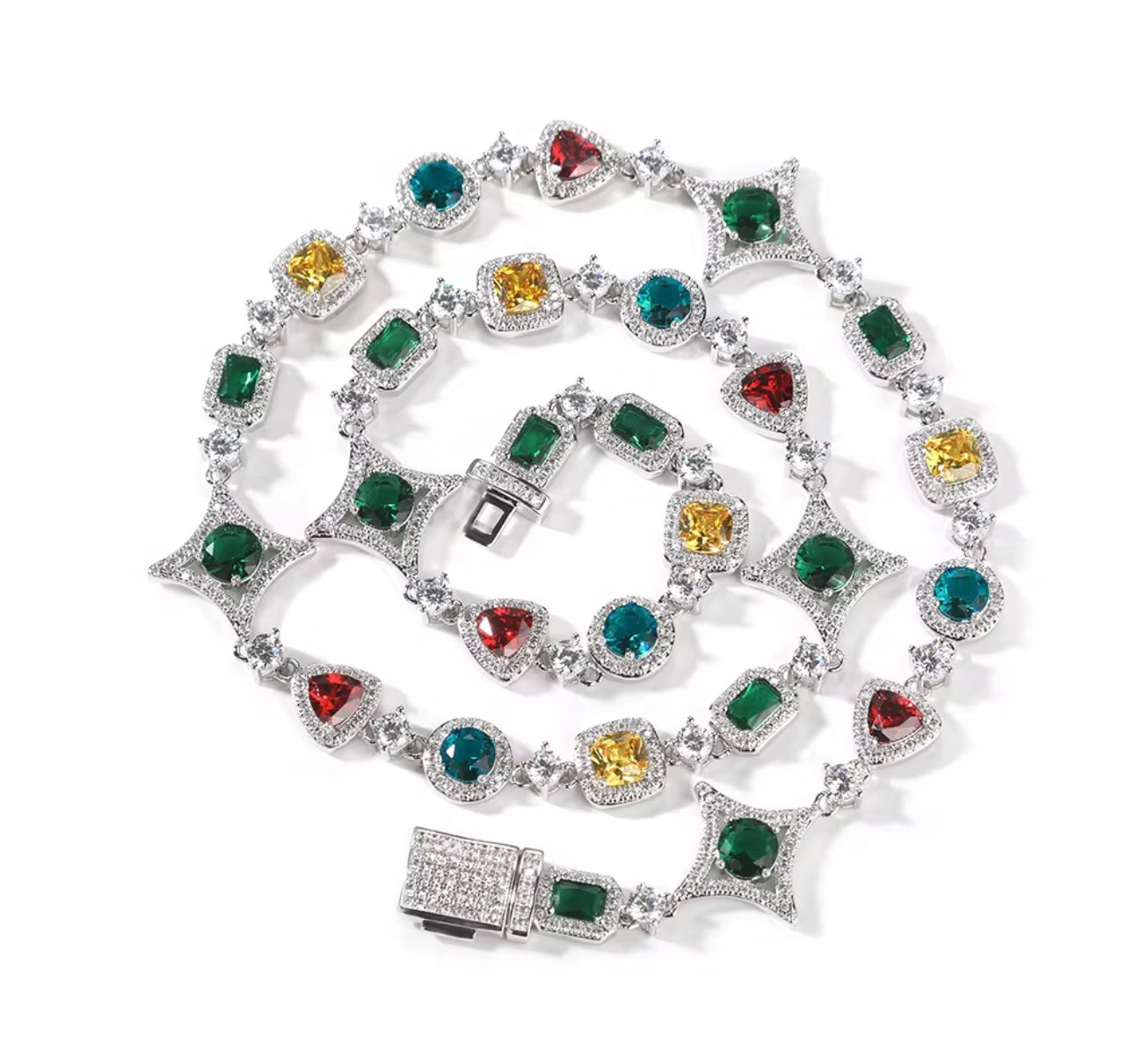 TURQUOISE - 9.5 mm Mixed stone necklace