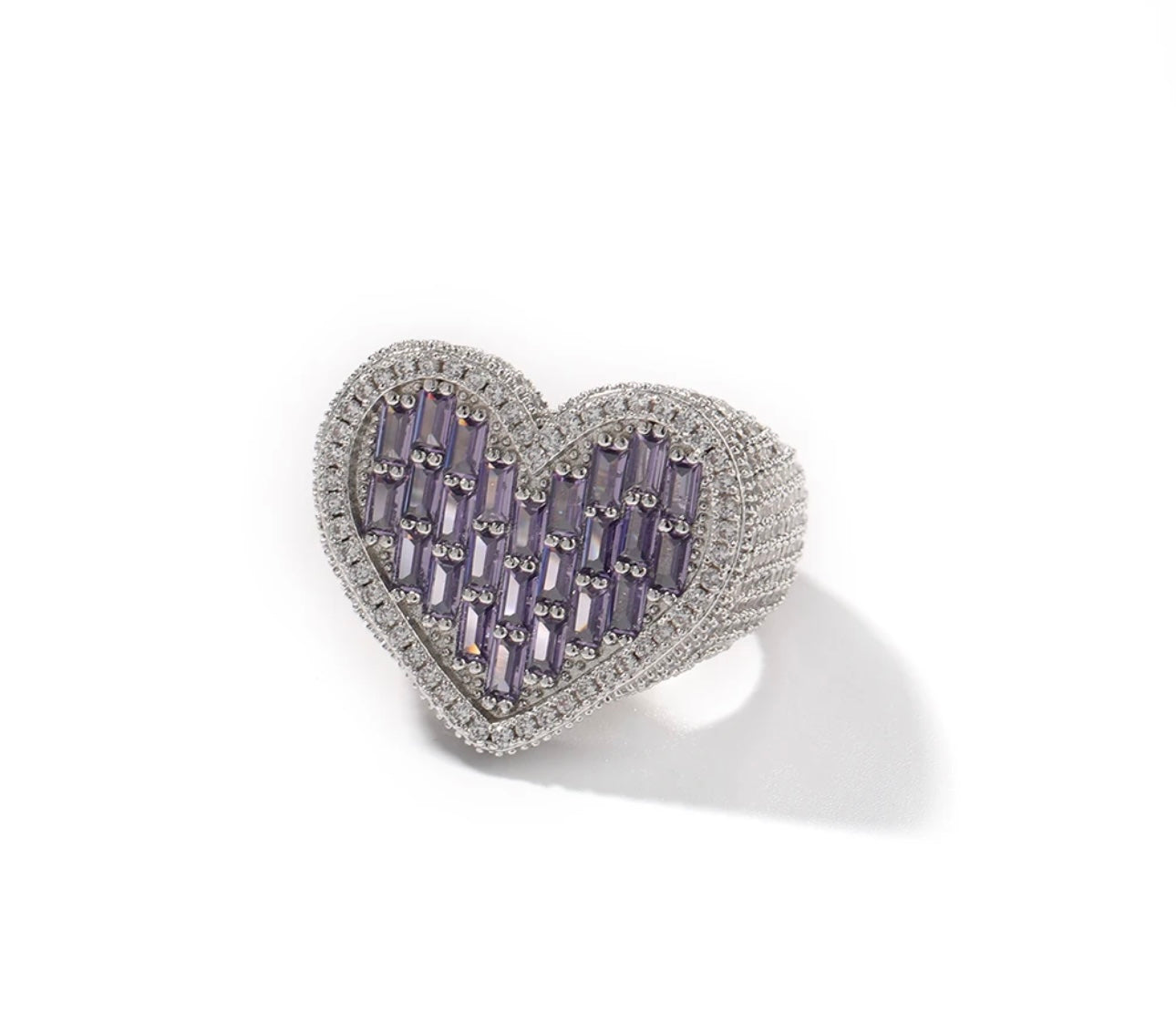FAT MA 2.0- 25.4 mm colored heart statement ring