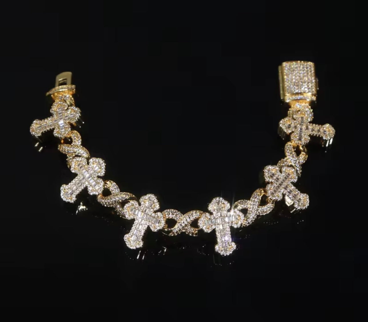 FOREVER CROSS BRACELET-Infinity link cross bracelet