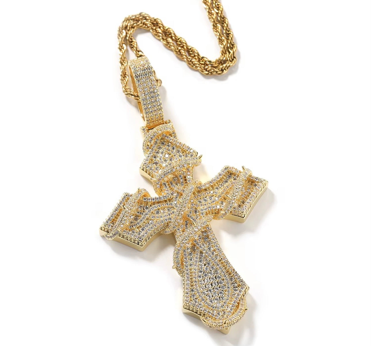 THORN & GRACE - 3D cross pendant