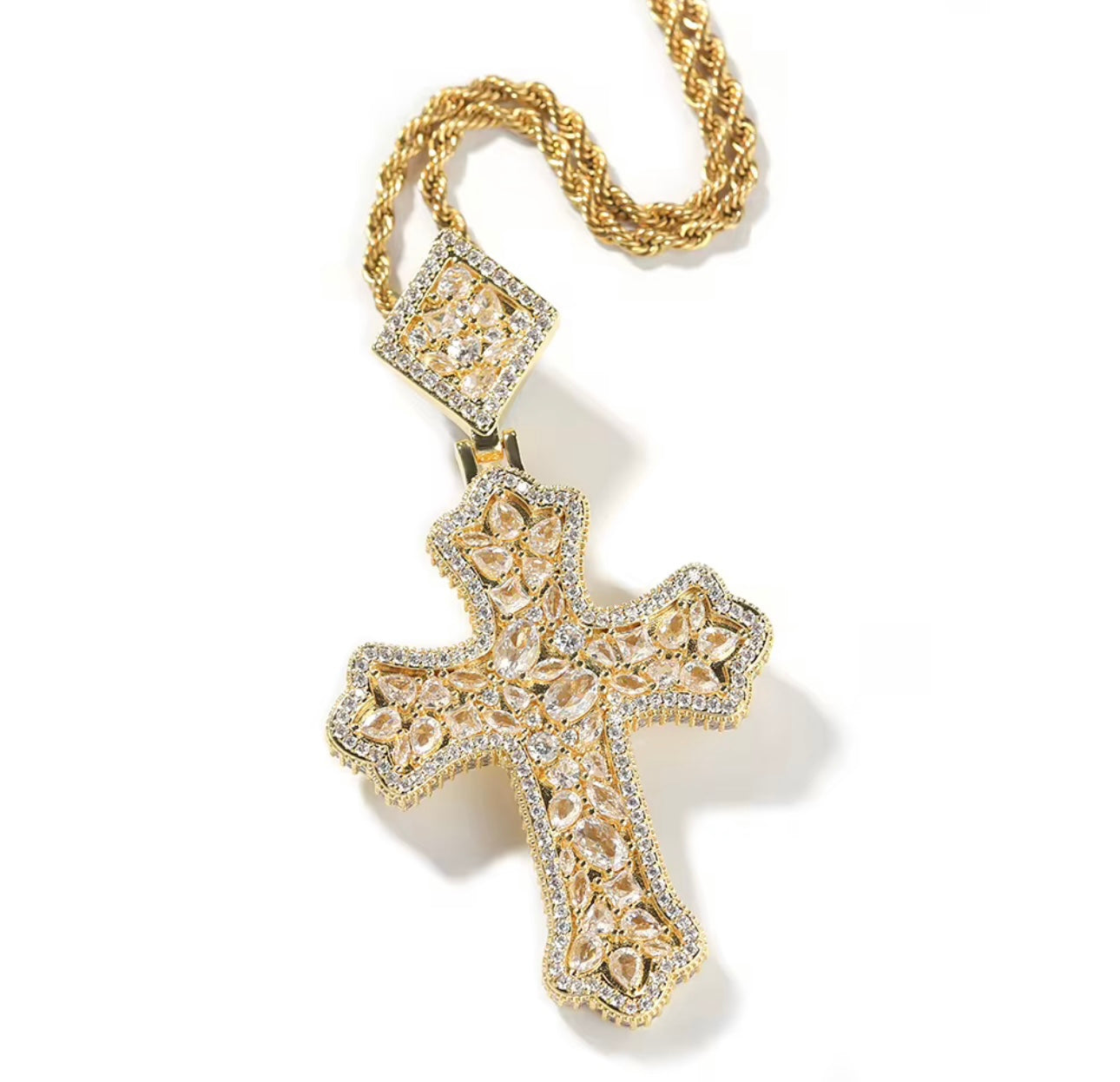 CROSS PATONCE- 8.1 cm Patonce cross pendant