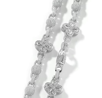 CLOVER -18 mm Four leaf clover ball-beaded chain