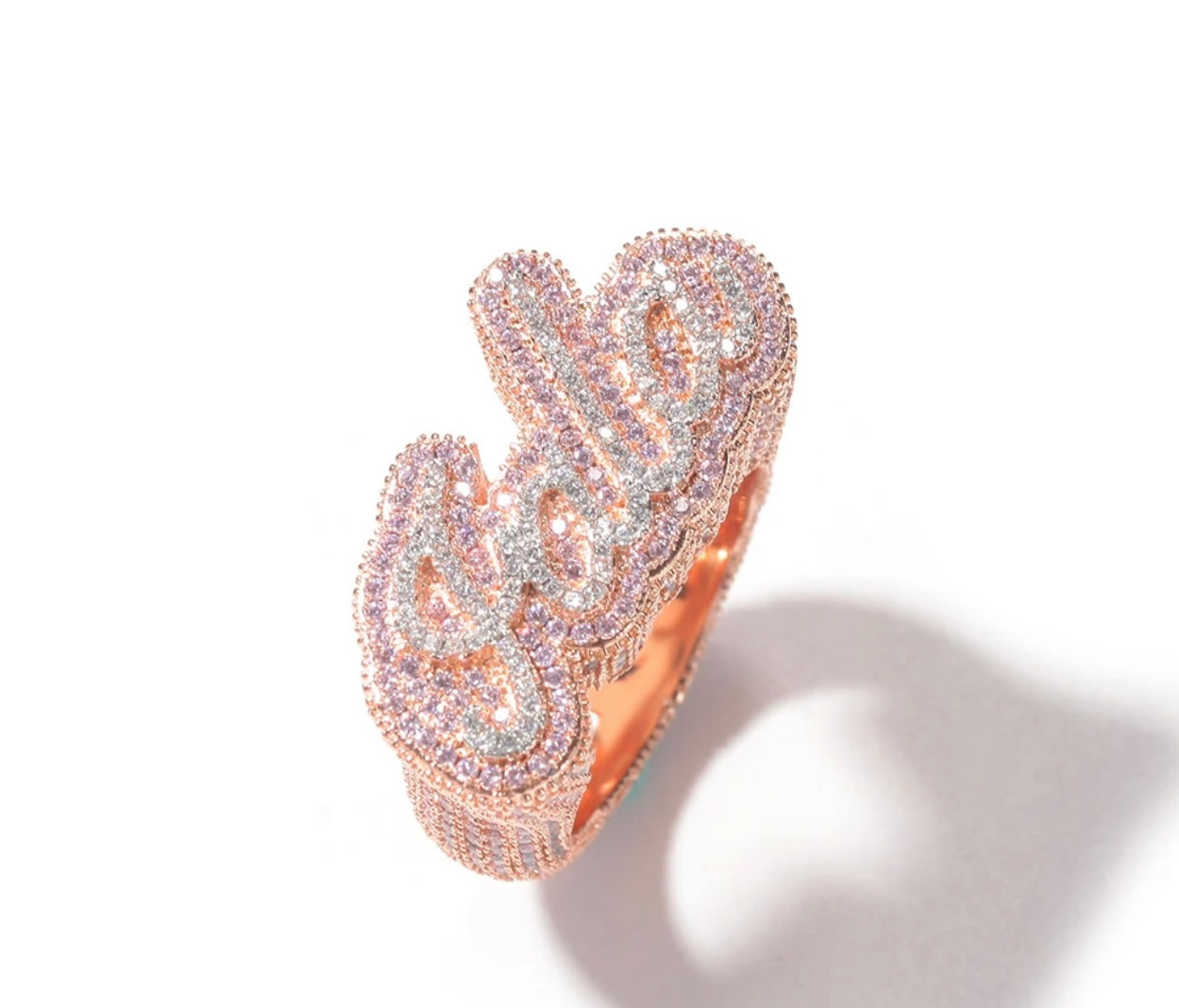 ICY KNUCKLES- 21 mm Four letter name ring