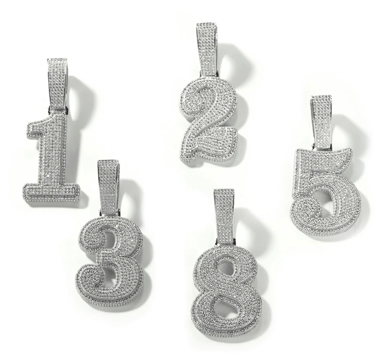 NUMERO- 8.2 cm Number pendant