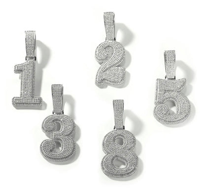 NUMERO- 8.2 cm Number pendant