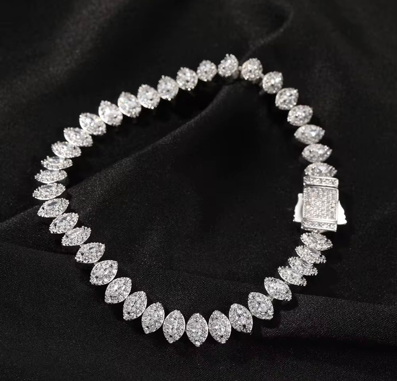 TEAR DROP BRACELET- 8 mm Tear drop tennis bracelet