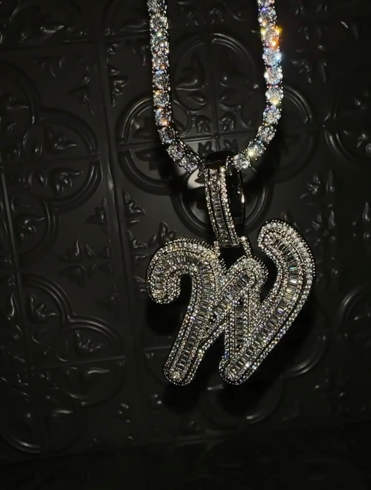 BIGS- Baguette letter pendant