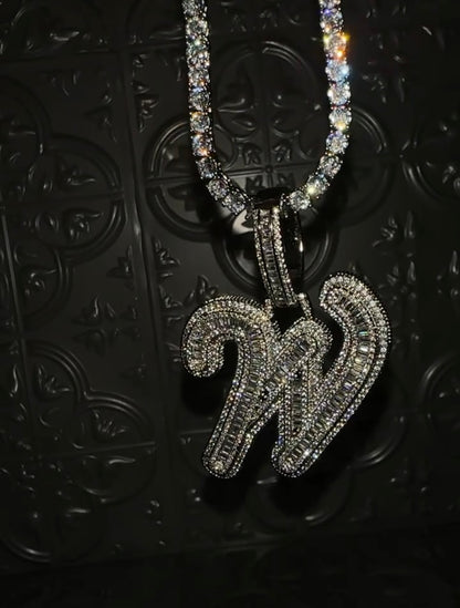 BIGS- Baguette letter pendant