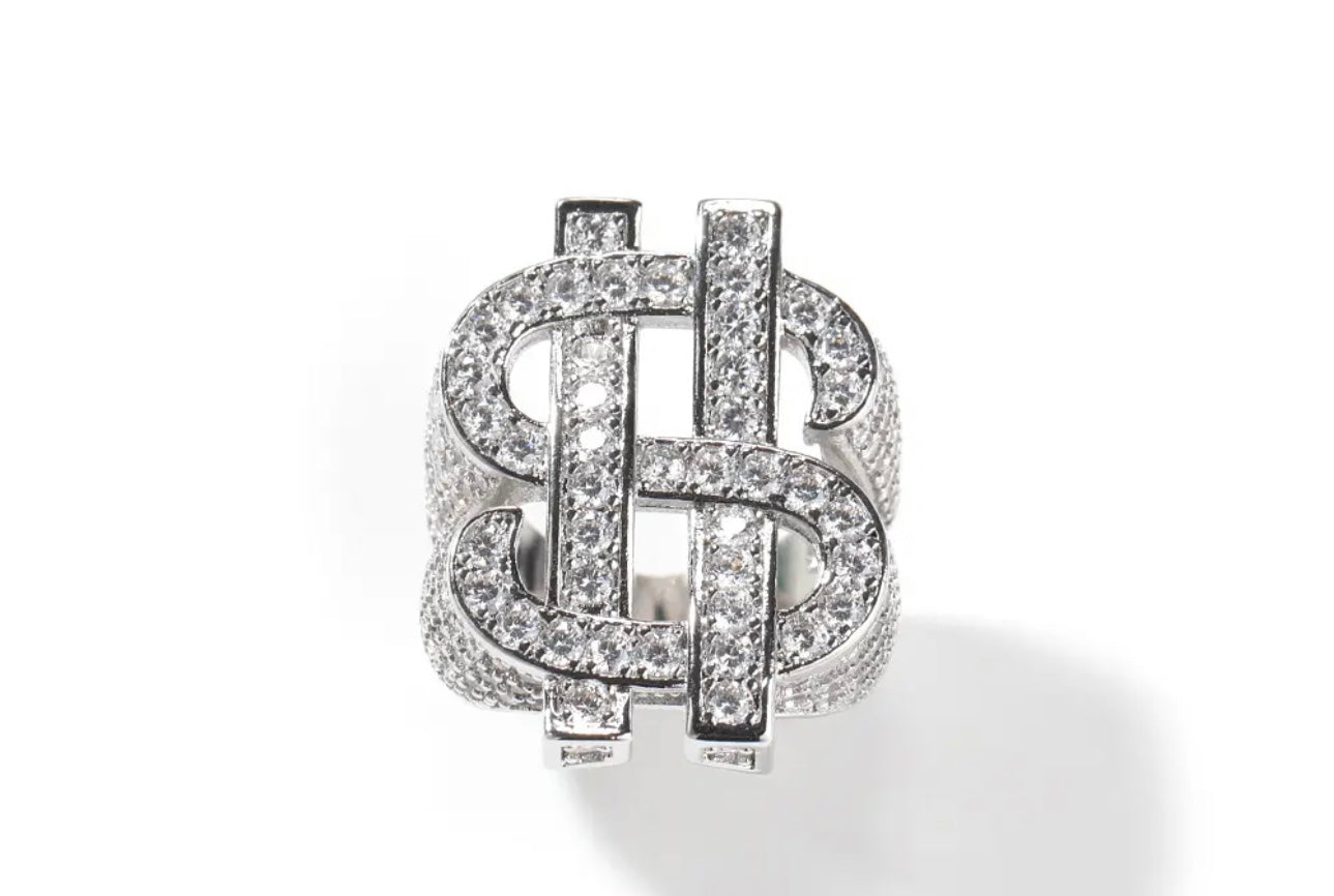 Dollar$$$- 29 mm Dollar sign ring