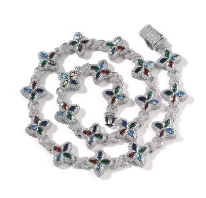 CLOVE SET- 19 mm Infinity link clover necklace & bracelet set