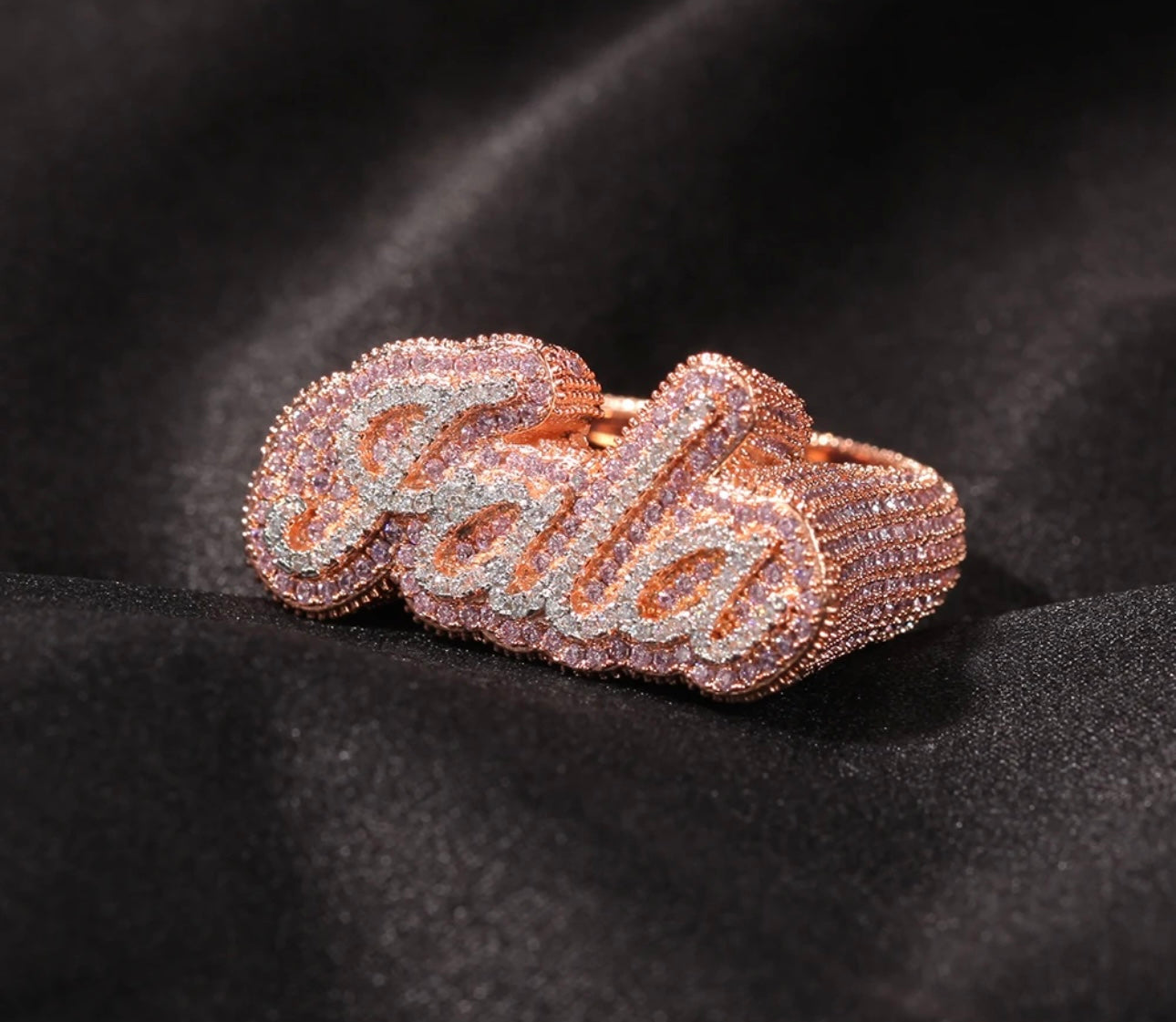 ICY KNUCKLES- 21 mm Four letter name ring