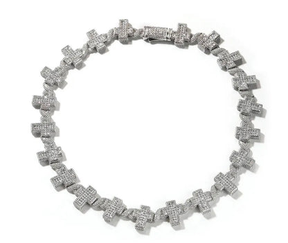 CROSSED- 17 mm cross connection Cuban link