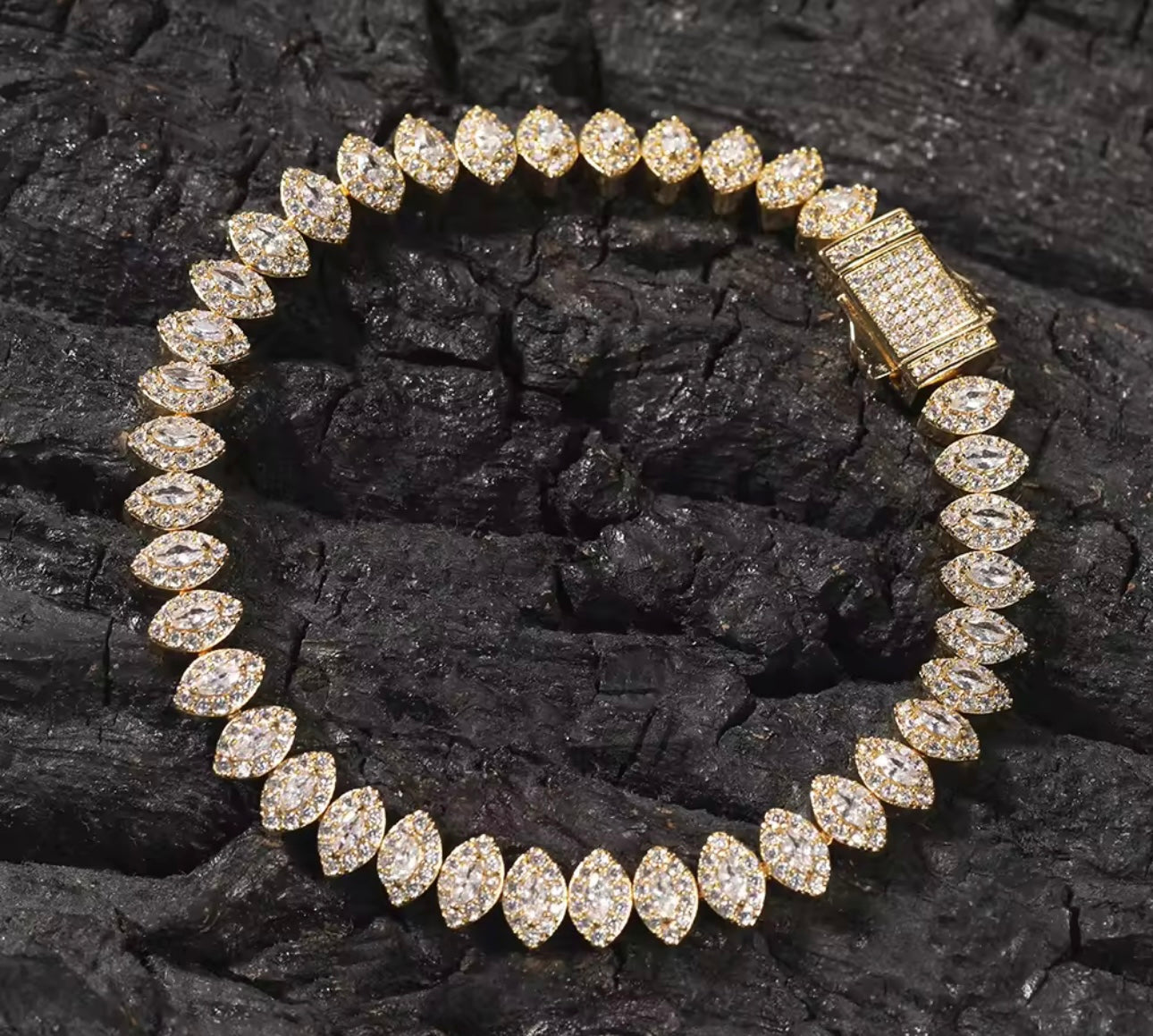 TEAR DROP BRACELET- 8 mm Tear drop tennis bracelet