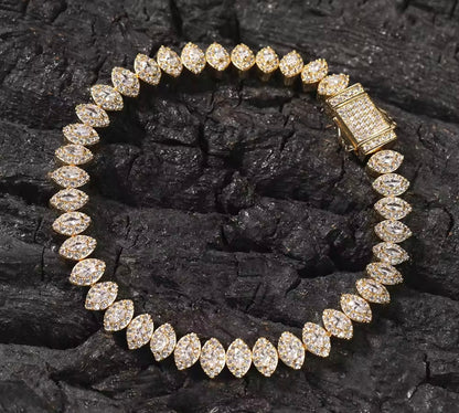 TEAR DROP BRACELET- 8 mm Tear drop tennis bracelet