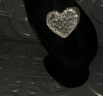 FAT MA- 25.4 mm Baguette style heart statement ring