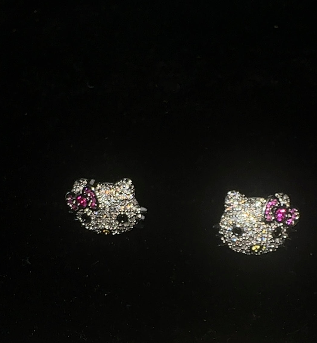 ICY KITTY EARRINGS
