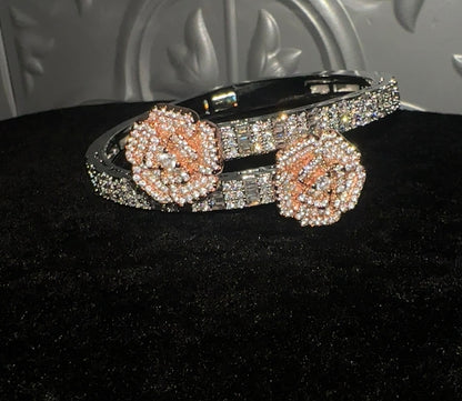 ROSE ETOILE- 1.5 cm Double rose bangle