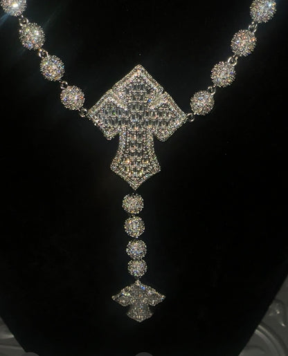 BALL DROP- Ball-beaded cross chain