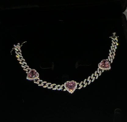 CHEDDAR - Pink heart anklet