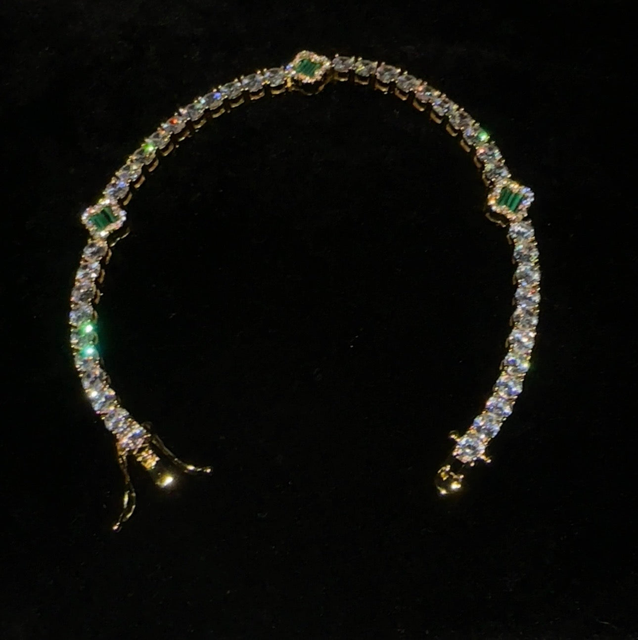 LUCKY- Clover tennis bracelet