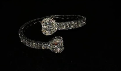 HEART BREAKER- Double heart bangle