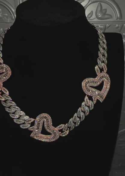 REAL POPULAR-  Heart Cuban chain