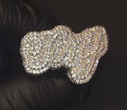 ICY KNUCKLES- 21 mm Four letter name ring