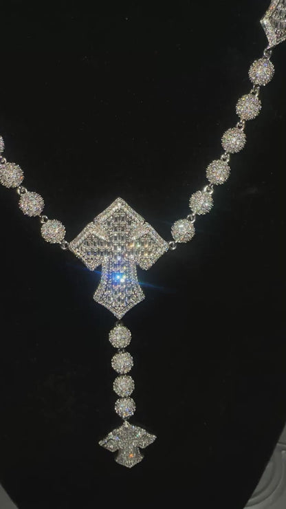 BALL DROP- Ball-beaded cross chain
