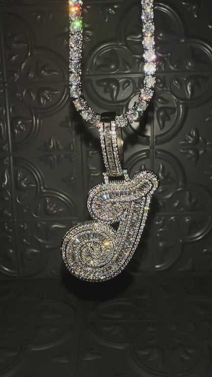 BIGS- Baguette letter pendant